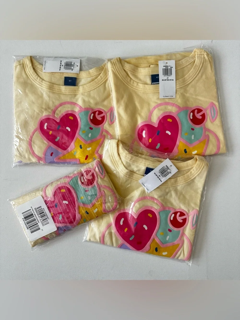 Old Navy Yellow Birthday Graphic Tee with Ruffle Sleeves